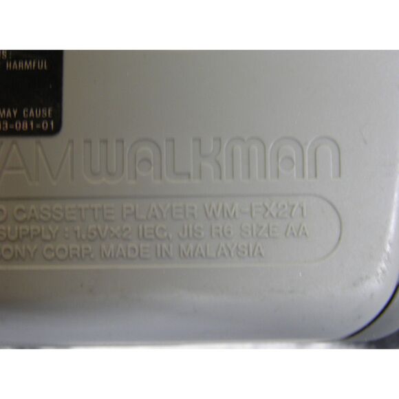 Sony Walkman WM-FX271 Vintage General Electric AM-FM Radio Cassette parts - Picture 3 of 5